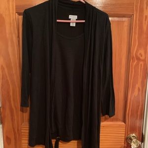 Belted shirt black